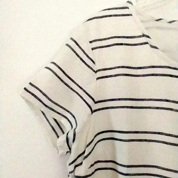 Old Navy Women White Striped Short Pullover Lined Linen Blend Dress XS nautical - Picture 3 of 7